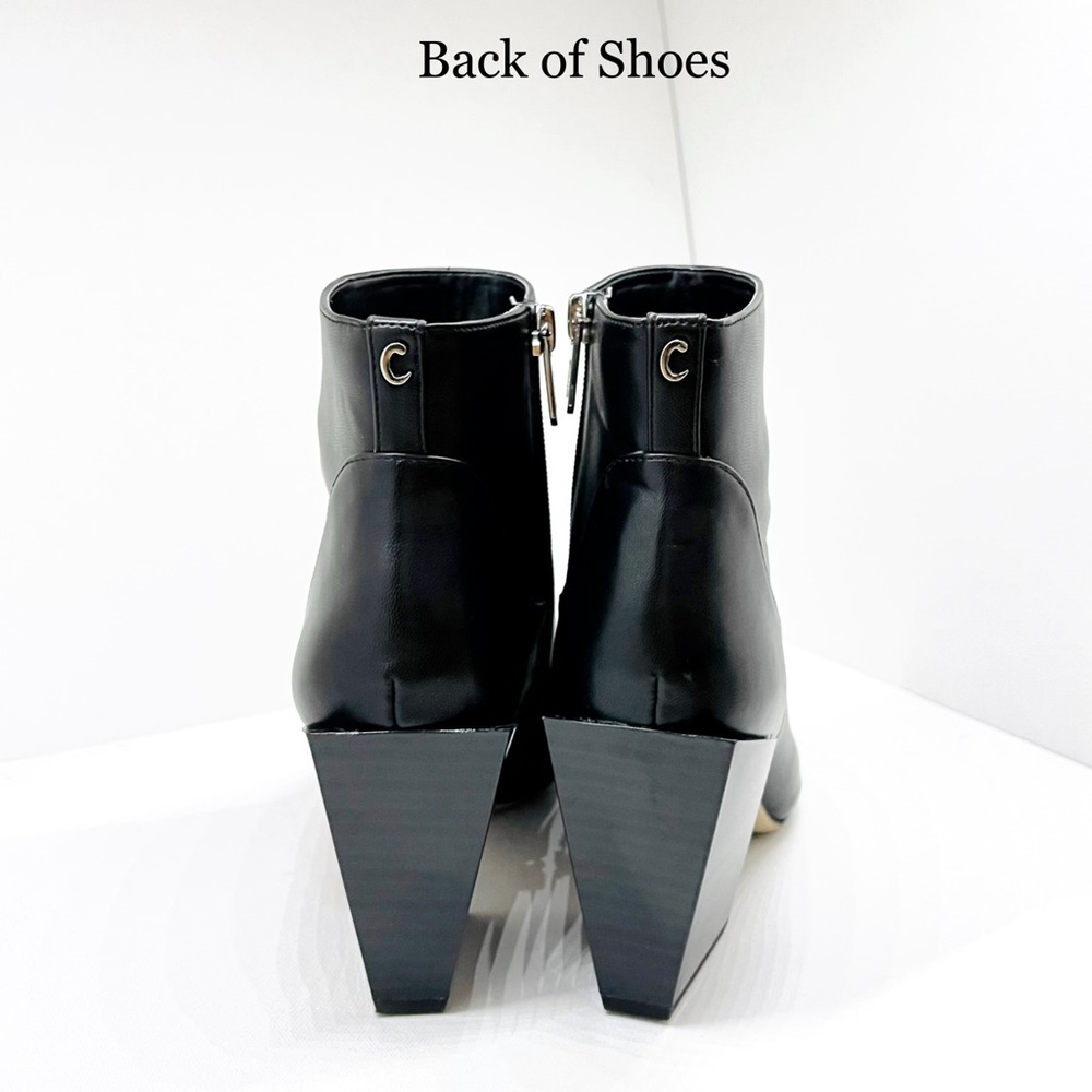 CIRCUS BY SAM EDELMAN — WOMENS ANKLE BOOTS FAUX LEATHER BLOCK HEEL, BLACK, US 7 - Picture 5 of 10